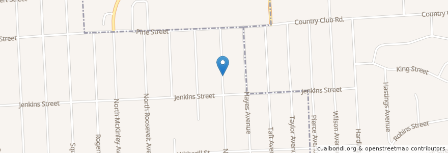 Mapa de ubicacion de George H Nichols School en 미국, 뉴욕, Broome County, Union Town, Endicott.