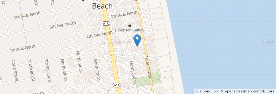 Mapa de ubicacion de Chase en Amerika Syarikat, Florida, Duval County, Jacksonville Beach.