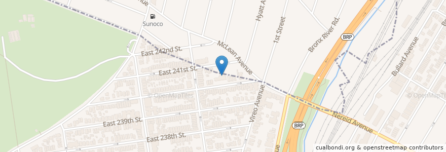Mapa de ubicacion de Saint Barnabas High School en United States, New York, New York, Bronx County, The Bronx.