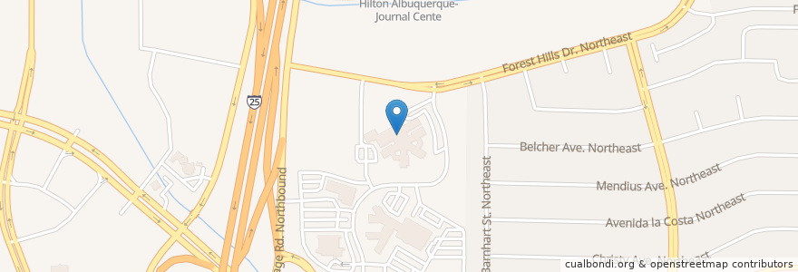 Mapa de ubicacion de Presbyterian Medical Group Northside Center en Amerika Syarikat, New Mexico, Bernalillo County, Albuquerque.