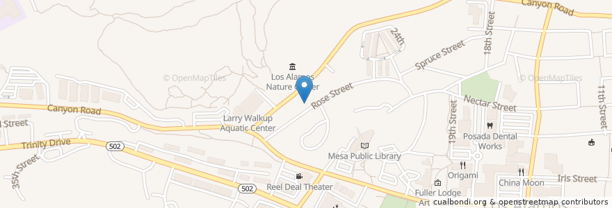 Mapa de ubicacion de Calvary Chapel en الولايات المتّحدة الأمريكيّة, نيومكسيكو, Los Alamos County, Los Alamos.