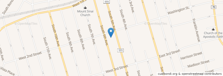Mapa de ubicacion de Nellie A Thorton High School en Amerika Birleşik Devletleri, New York, Westchester County, Mount Vernon.