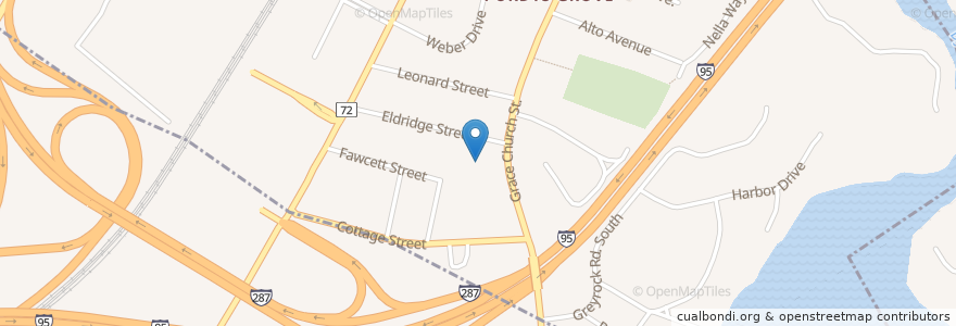 Mapa de ubicacion de Horton School en Stati Uniti D'America, New York, Westchester County, Port Chester.
