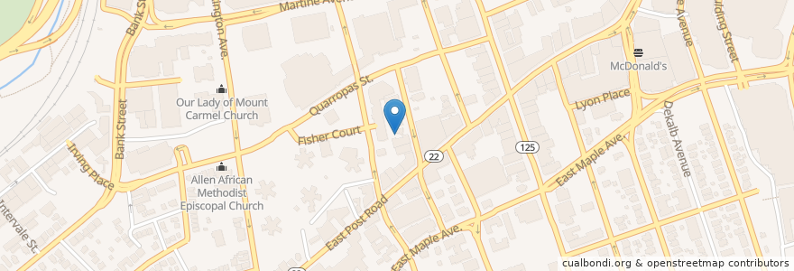 Mapa de ubicacion de Little Mount Zion Holy Church en United States, New York, Westchester County, White Plains.