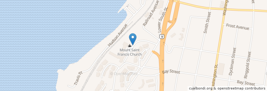 Mapa de ubicacion de Saint Margaret's Chapel en United States, New York, Westchester County, Peekskill.