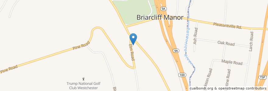 Mapa de ubicacion de Briarcliff Congregational Church en Соединённые Штаты Америки, Нью-Йорк, Округ Уэстчестер, Briarcliff Manor, Town Of Ossining.