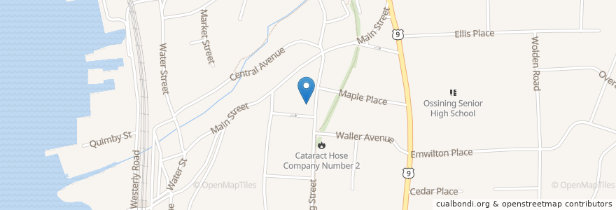 Mapa de ubicacion de Calvary Baptist Church en United States, New York, Westchester County, Town Of Ossining, Ossining.