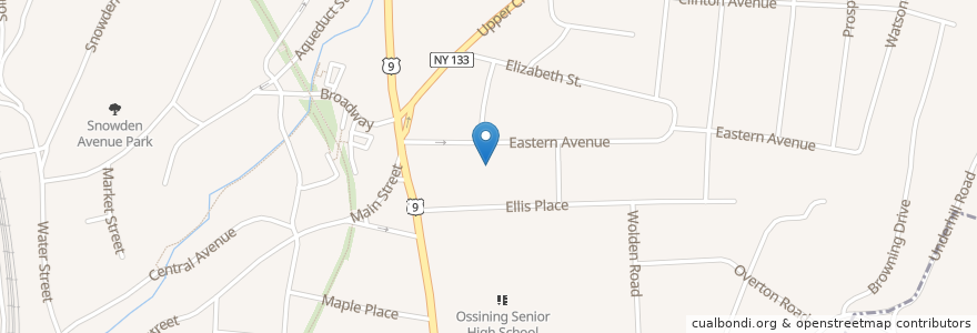 Mapa de ubicacion de Saint Ann's Catholic Church en Stati Uniti D'America, New York, Westchester County, Town Of Ossining, Ossining.