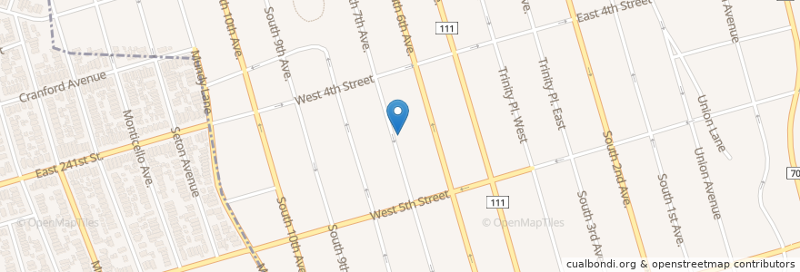Mapa de ubicacion de Corinth Baptist Church en Stati Uniti D'America, New York, Mount Vernon.