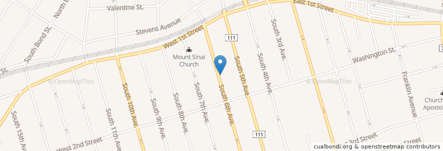 Mapa de ubicacion de Grace Baptist Church en Соединённые Штаты Америки, Нью-Йорк, Округ Уэстчестер, Mount Vernon.