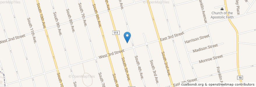 Mapa de ubicacion de Bethel Temple en الولايات المتّحدة الأمريكيّة, نيويورك, Westchester County, Mount Vernon.