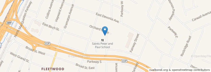 Mapa de ubicacion de Saints Peter and Paul Roman Catholic Church en アメリカ合衆国, ニューヨーク州, Westchester County, Mount Vernon.