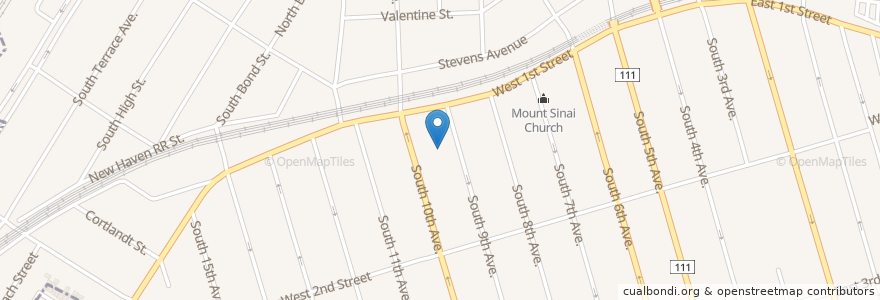 Mapa de ubicacion de Mount Carmel Parochial School en United States, New York, Westchester County, Mount Vernon.