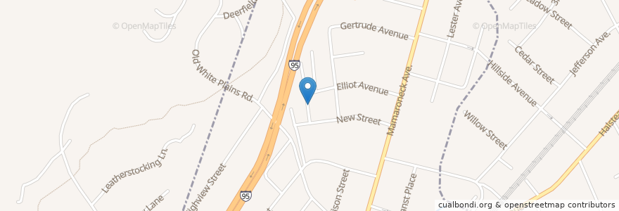 Mapa de ubicacion de Saint Vito's Church en 미국, 뉴욕, Westchester County, Mamaroneck, Town Of Mamaroneck.
