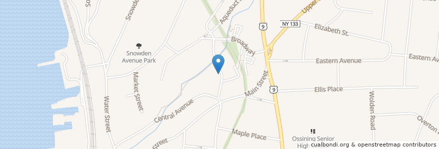 Mapa de ubicacion de Full Gospel Tabernacle Church en ایالات متحده آمریکا, New York, Westchester County, Town Of Ossining, Ossining.