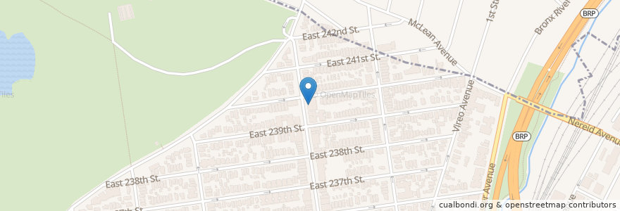 Mapa de ubicacion de Woodlawn Station Bronx Post Office en Соединённые Штаты Америки, Нью-Йорк, Нью-Йорк, Округ Бронкс, Бронкс.