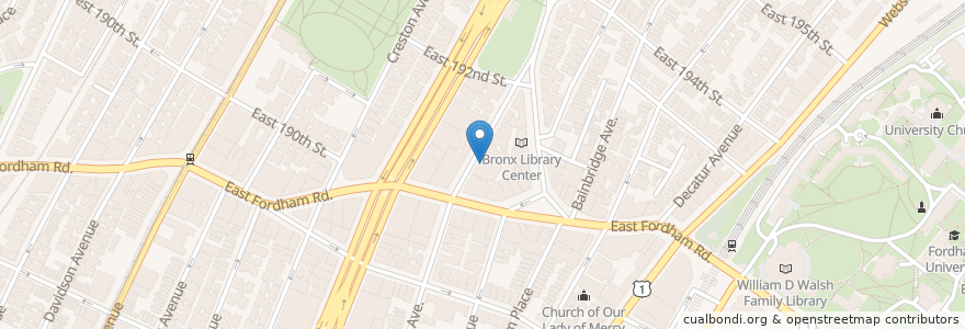 Mapa de ubicacion de Temple Tiffereth Israel en Amerika Syarikat, New York, New York, Bronx County, The Bronx.