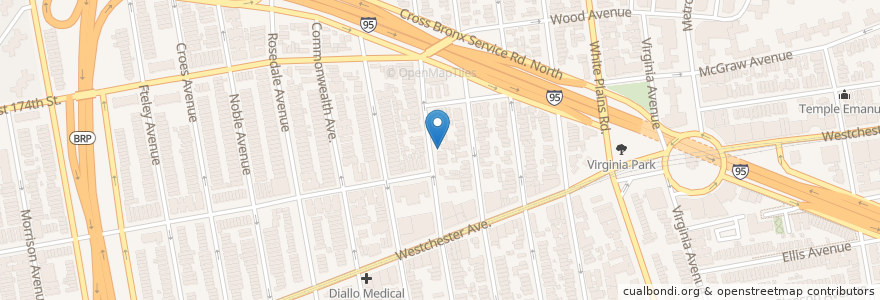 Mapa de ubicacion de Chapel of the Atonement en 美利坚合众国/美利堅合眾國, 纽约州 / 紐約州, 纽约, Bronx County, The Bronx.
