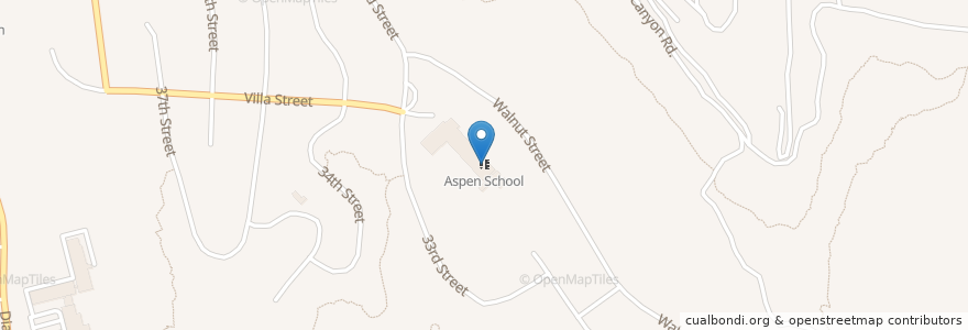 Mapa de ubicacion de Aspen School en United States, New Mexico, Los Alamos County, Los Alamos.