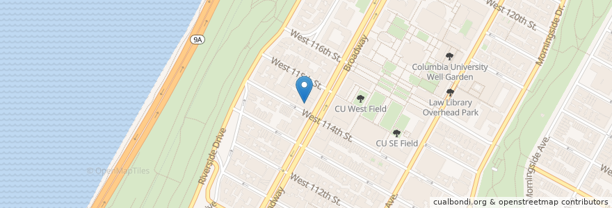 Mapa de ubicacion de Broadway Presbyterian Church en Amerika Syarikat, New York, New York, New York County, Manhattan.