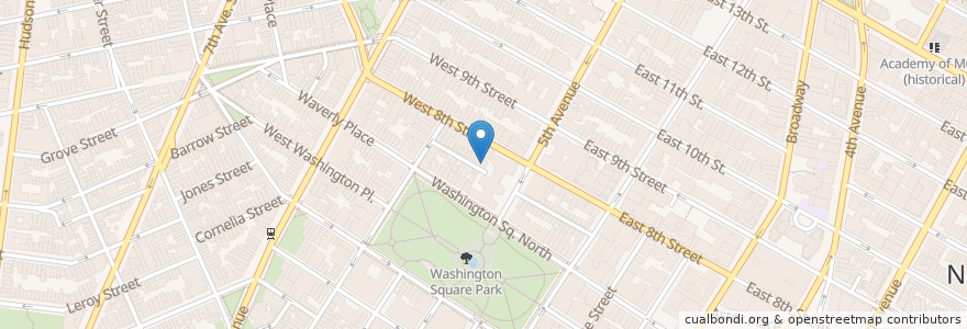 Mapa de ubicacion de New York Studio School of Drawing, Painting and Sculpture en Соединённые Штаты Америки, Нью-Йорк, Нью-Йорк, Округ Нью-Йорк, Манхэттен, Manhattan Community Board 2.