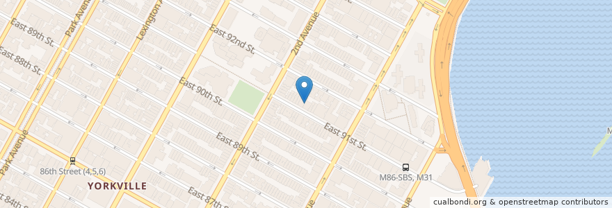 Mapa de ubicacion de Our Lady of Good Counsel School en États-Unis D'Amérique, New York, New York, New York County, Manhattan, Manhattan Community Board 8.