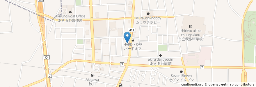 Mapa de ubicacion de 小僧寿し en اليابان, 東京都, あきる野市.