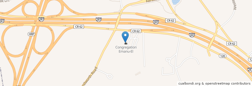 Mapa de ubicacion de Congregation Emanu-El en 美利坚合众国/美利堅合眾國, 纽约州 / 紐約州, Westchester County, Town Of Harrison, Harrison.