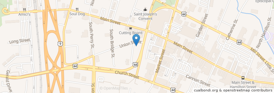 Mapa de ubicacion de Saint John The Baptist Roman Catholic Church en ایالات متحده آمریکا, New York, Dutchess County, Poughkeepsie.