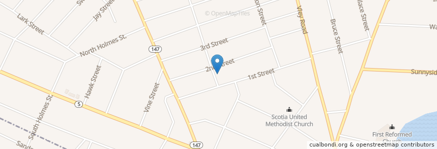 Mapa de ubicacion de Saint Joseph's Roman Catholic Church en 美利坚合众国/美利堅合眾國, 纽约州 / 紐約州, Schenectady County, Town Of Glenville, Scotia.