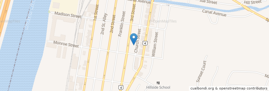 Mapa de ubicacion de Saint Nicholas Ukrainian Orthodox Church en 美利坚合众国/美利堅合眾國, 纽约州 / 紐約州, Rensselaer County, City Of Troy.