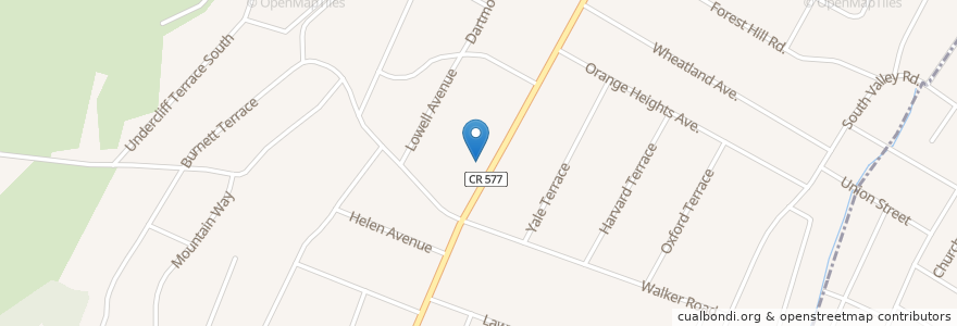 Mapa de ubicacion de Gregory Elementary School en United States, New Jersey, Essex County, West Orange.