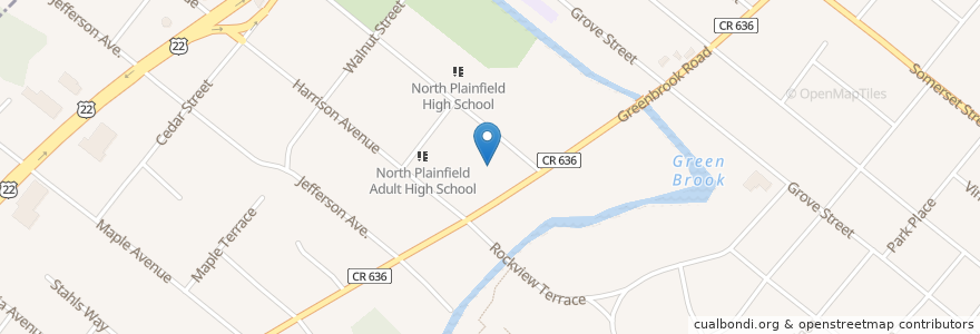 Mapa de ubicacion de Harrison School en Verenigde Staten, New Jersey, Somerset County, North Plainfield.