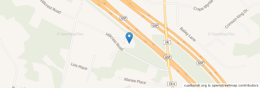 Mapa de ubicacion de Hillcrest School en Stati Uniti D'America, New Jersey, Monmouth County, Holmdel Township.
