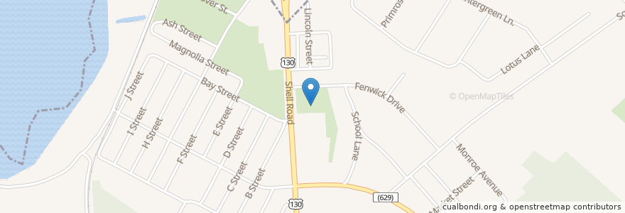 Mapa de ubicacion de Lafayette School en Stati Uniti D'America, New Jersey, Salem County.
