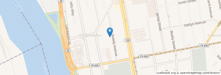 Mapa de ubicacion de Mott Elementary School en Estados Unidos De América, Nueva Jersey, Mercer County, Trenton.