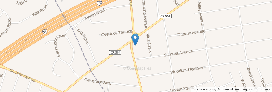 Mapa de ubicacion de Ford Avenue Elementary School en 美利坚合众国/美利堅合眾國, 新泽西州 / 新澤西州 / 紐澤西州, Middlesex County, Woodbridge Township.