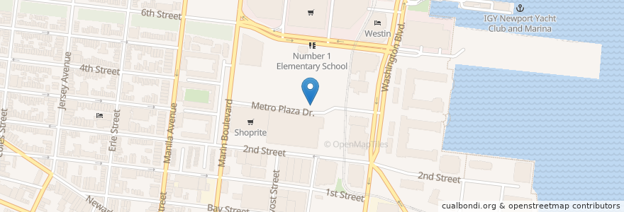 Mapa de ubicacion de Cornelia F. Bradford Number 16 Elementary School en 미국, 뉴저지, Hudson County, Jersey City.