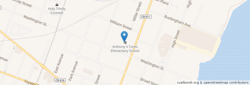 Mapa de ubicacion de Anthony V Ceres Elementary School en United States, New Jersey, Middlesex County, Perth Amboy.
