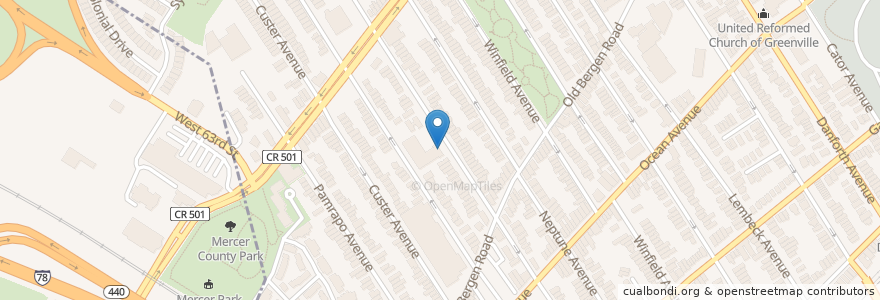 Mapa de ubicacion de Alexander D. Sullivan Number 30 Elementary School en 美利坚合众国/美利堅合眾國, 新泽西州 / 新澤西州 / 紐澤西州, Hudson County, Jersey City.