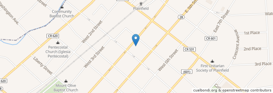 Mapa de ubicacion de Charles H Stillman Elementary School en Verenigde Staten, New Jersey, Union County, Plainfield.