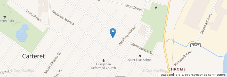Mapa de ubicacion de Holy Family Roman Catholic Church en Amerika Syarikat, New Jersey, Middlesex County, Carteret.