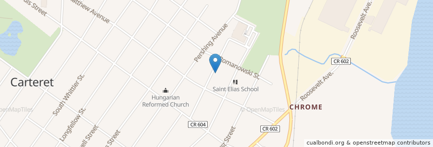 Mapa de ubicacion de Saint Elias Byzantine Rite Catholic Church en 美利坚合众国/美利堅合眾國, 新泽西州 / 新澤西州 / 紐澤西州, Middlesex County, Carteret.