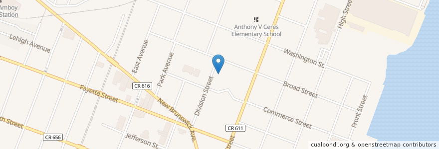 Mapa de ubicacion de Beth Israel Synagogue en Estados Unidos De América, Nueva Jersey, Middlesex County, Perth Amboy.