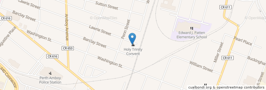 Mapa de ubicacion de Holy Trinity Convent en Estados Unidos De América, Nueva Jersey, Middlesex County, Perth Amboy.