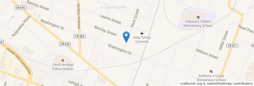 Mapa de ubicacion de Our Lady of the Holy Rosary Church en 美利坚合众国/美利堅合眾國, 新泽西州 / 新澤西州 / 紐澤西州, Middlesex County, Perth Amboy.