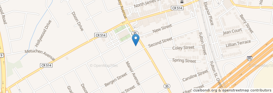 Mapa de ubicacion de Saint James School en Stati Uniti D'America, New Jersey, Middlesex County, Woodbridge Township.