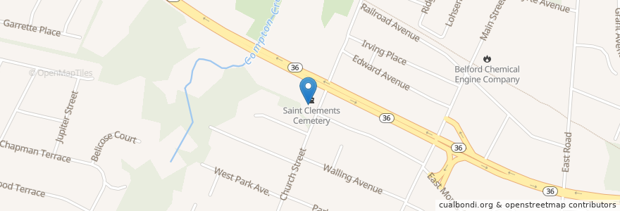 Mapa de ubicacion de Saint Clement's Episcopal Church en 미국, 뉴저지, Monmouth County, Middletown Township.