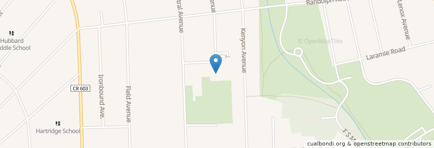 Mapa de ubicacion de Cedarbrook Elementary School en États-Unis D'Amérique, New Jersey, Union County, Plainfield.