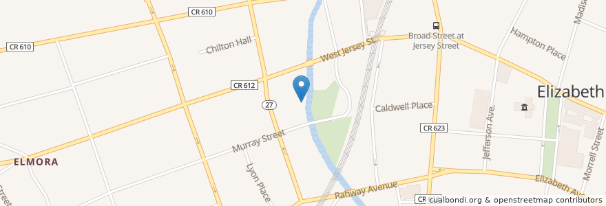 Mapa de ubicacion de Shiloh Baptist Church en Estados Unidos De América, Nueva Jersey, Union County, Elizabeth.
